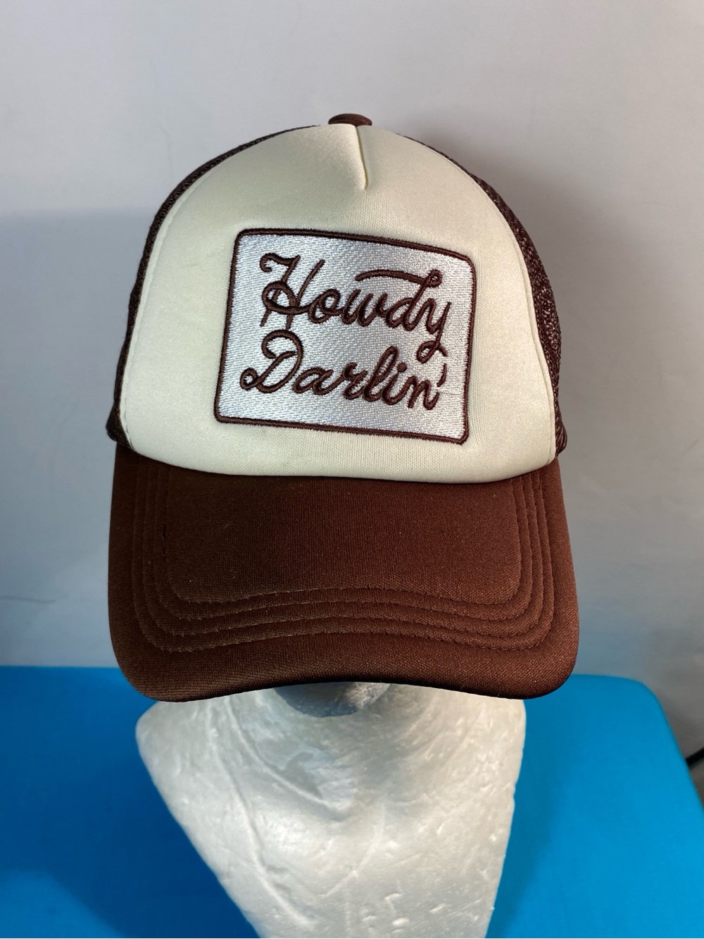 Howdy Darlin' Trucker Cap - Brown/Cream